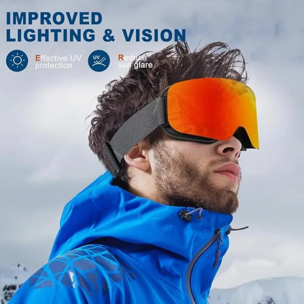 TWO! Ski Snowboard Goggles, Anti-fog 100% UV Protection